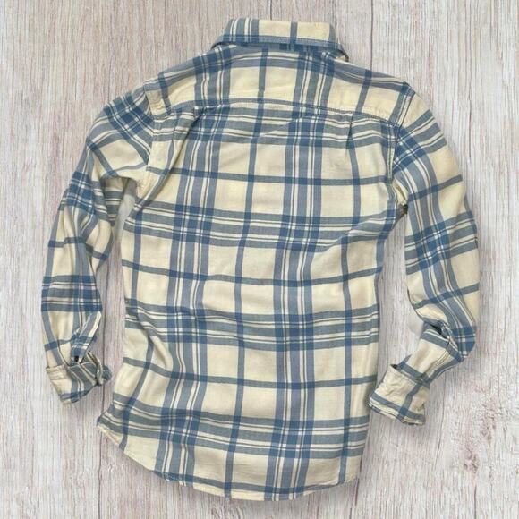 Vintage 90s Blue Plaid Flannel Shirt Men XS 30-32 Grunge Punk - Picture 2 of 7